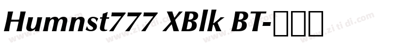 Humnst777 XBlk BT字体转换